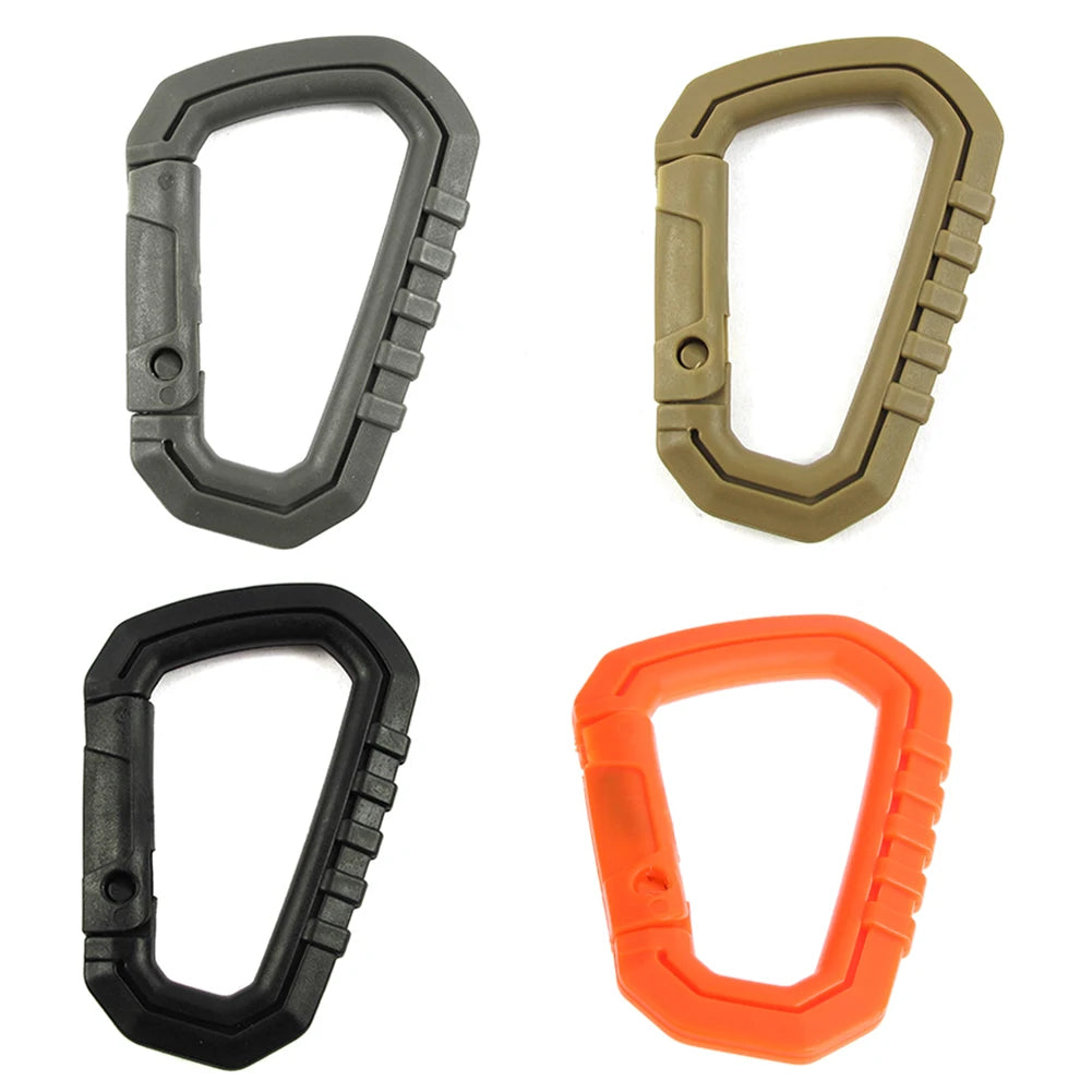 15-50PCS D-shape Belt Hanger Buckles Reusable Snap Type Safety Lock Buckles Lightweight High Strength Hardware Tools for Camping