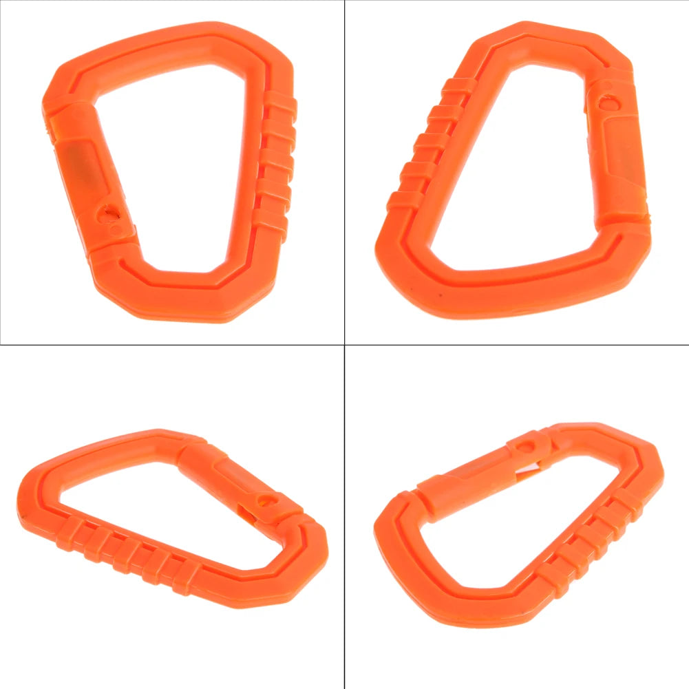 15-50PCS D-shape Belt Hanger Buckles Reusable Snap Type Safety Lock Buckles Lightweight High Strength Hardware Tools for Camping