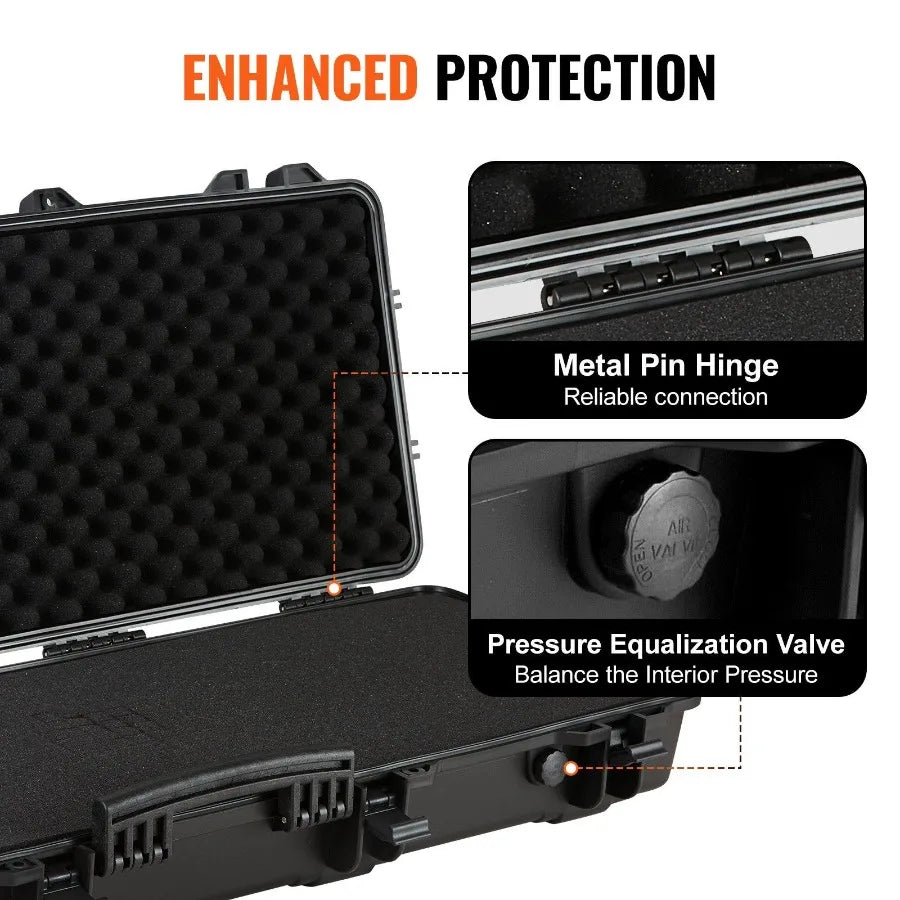 Tactical Range Case Outdoor Tactical Hard Case with 3 Layers Fullyprotective Foams 42 inch lockable Hard Tactical Range Case w