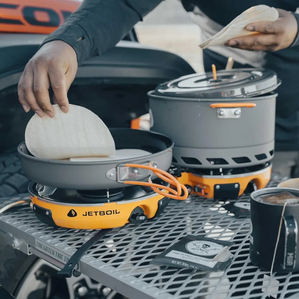 Genesis Basecamp Backpacking and Camping Stove Cooking System with Camping Cookware