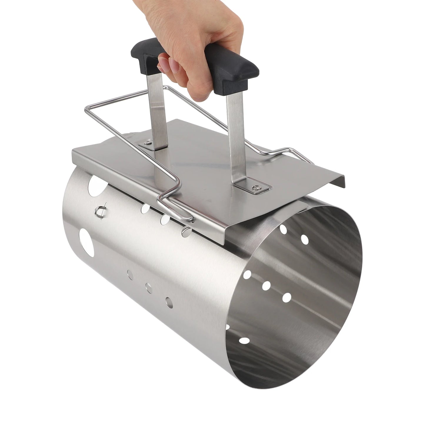 Chimney Starter Stainless Steel Portable Efficient Charcoal Starter Barrel for Barbecue Camping Picnic