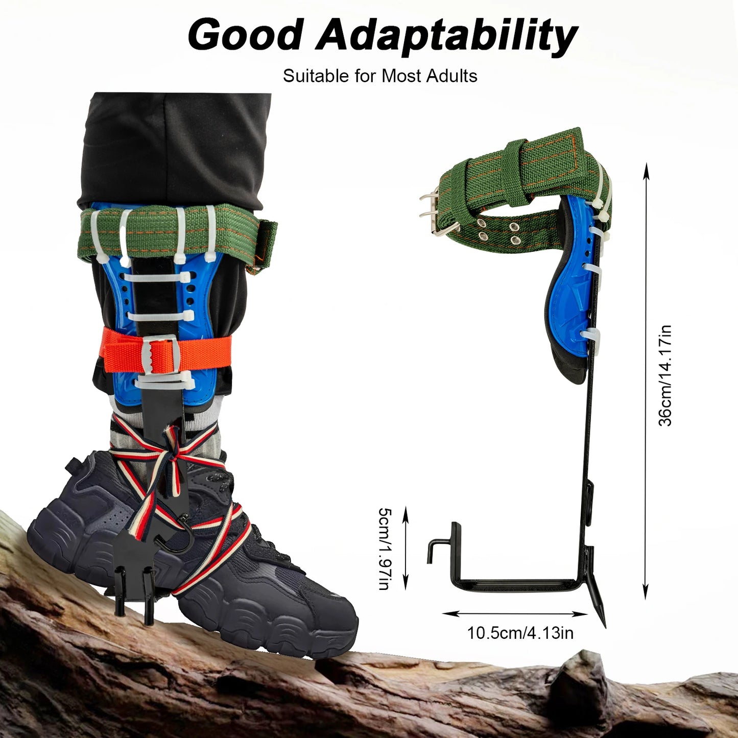 Tree Pole Climbing Spike Set Safety Belt Straps Portable for Outdoor Fruit Pick Climbing Spike Set Safety Belt Straps