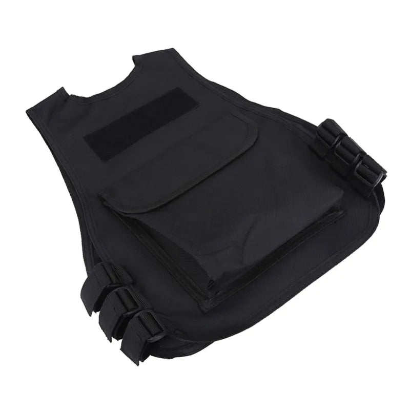 Breathable Children Kids Vest Protective Waistcoat for Outdoor Hunting Combat Games Black L