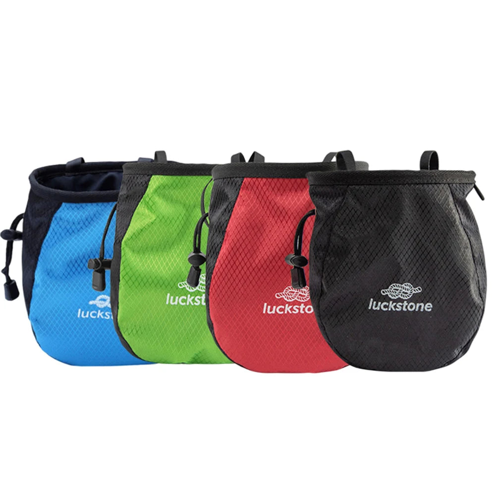 Chalk Bag Waterproof Polyester Weightlifting Pouch Adjustable Belt Waist Pouch Tear Resistance for Outdoor Climbing