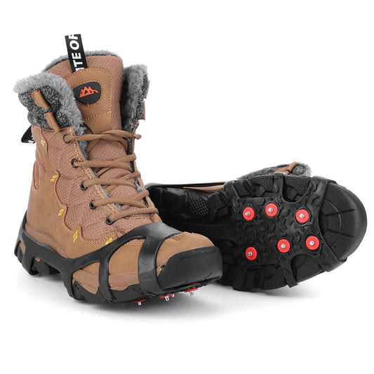 9 Teeth Climbing Crampons Anti-Slip Mountaineering Cleats Unisex Snow Claw Shoe Covers Walking Hiking Accessories