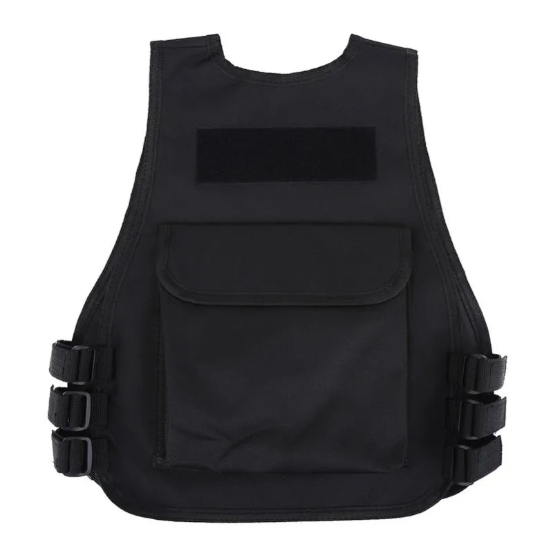 Breathable Children Kids Vest Protective Waistcoat for Outdoor Hunting Combat Games Black L