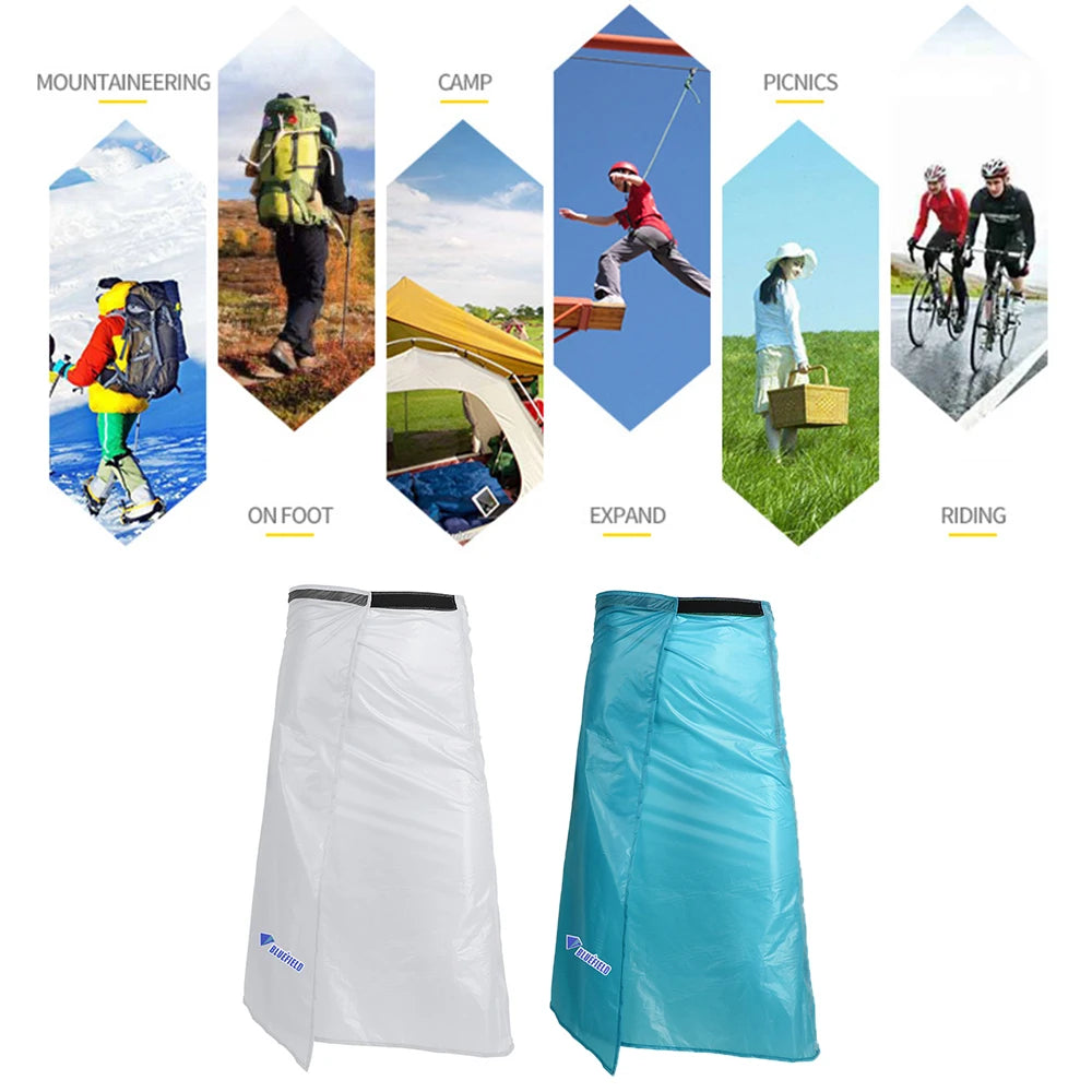 Waterproof Kilt Skirt Ultra Light Thin Rain Skirt Waterproof Kilt Rain Pants Packable Windbreaker Kilt Skirt for Outdoor Hiking