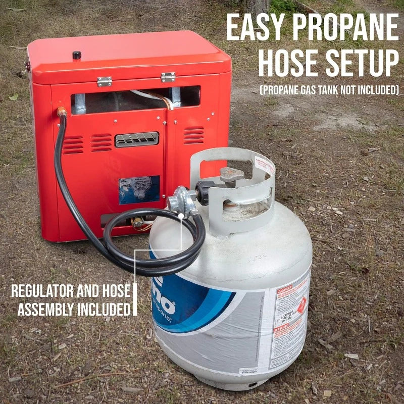 Outdoor Gas Camping Oven w/Carry Bag | CSA Approved Portable Propane-Powered 2-Burner Stove & Oven | Auto Ignition