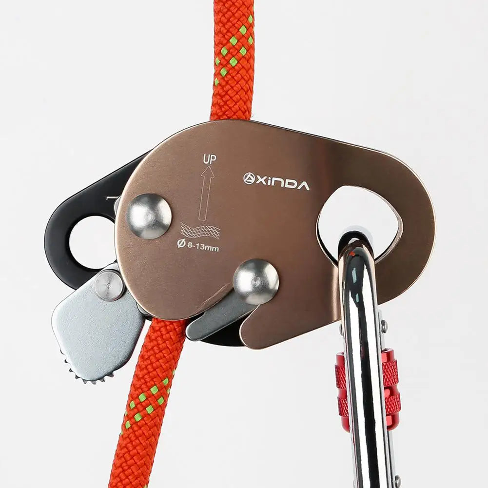 Pro Rock Climbing Abseiling Rappelling Tool Downhill Anti Fall Protective Descender Fallproof Self-locking Device