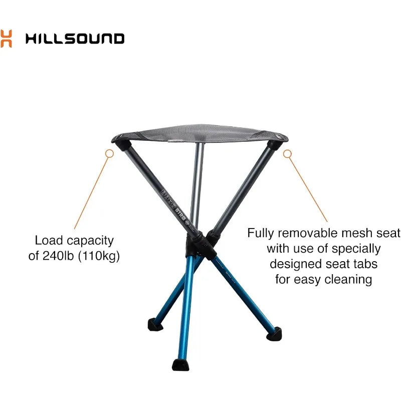 Hillsound BTR Stool for Ultralight Backpacking & Hiking, Lightweight Camping Chairs, Compact Portable Outdoor Seat