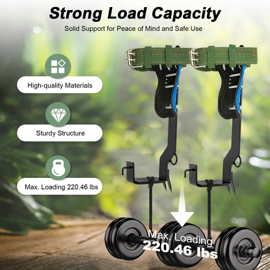 Tree Pole Climbing Spike Set Safety Belt Straps Portable for Outdoor Fruit Pick Climbing Spike Set Safety Belt Straps