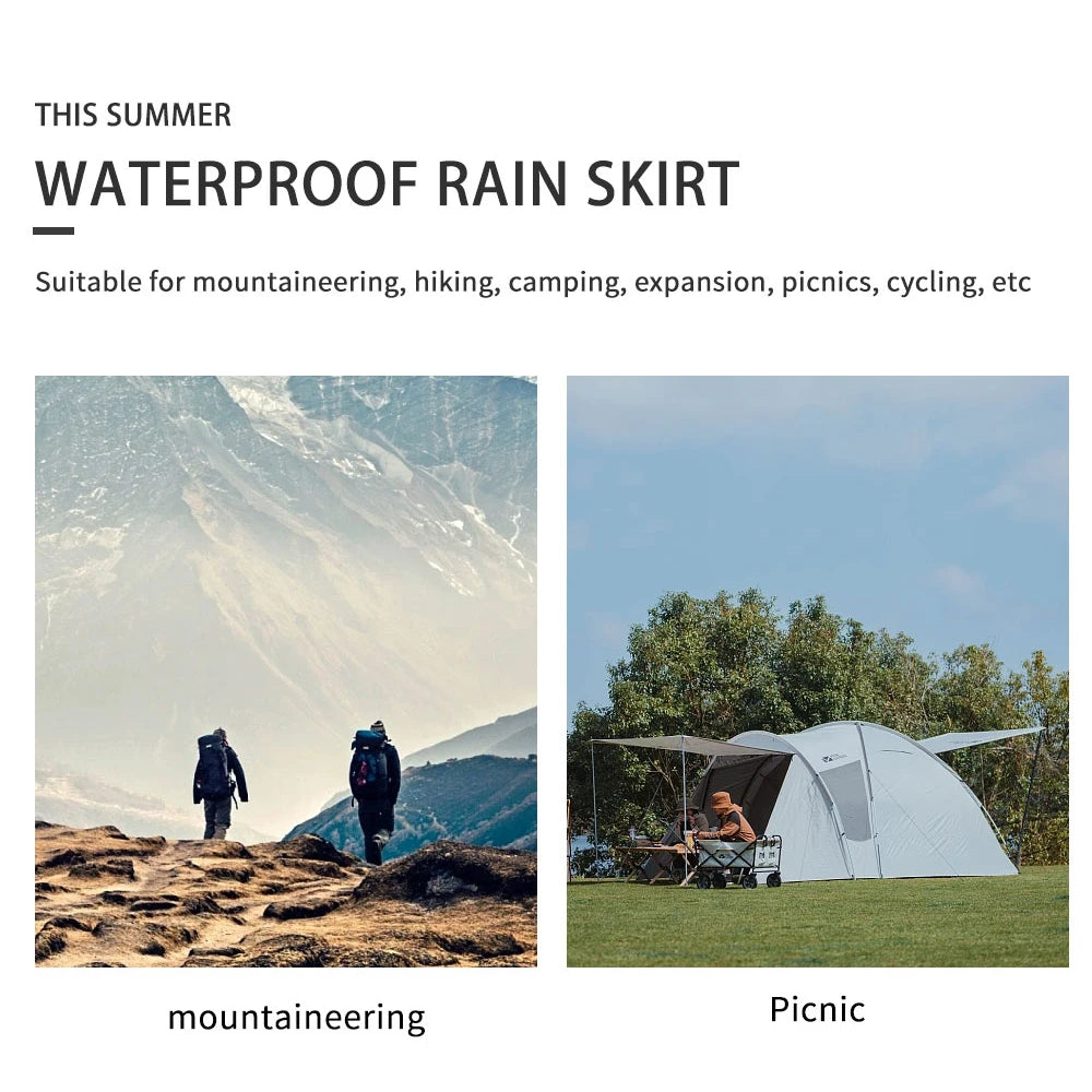 Waterproof Kilt Skirt Ultra Light Thin Rain Skirt Waterproof Kilt Rain Pants Packable Windbreaker Kilt Skirt for Outdoor Hiking