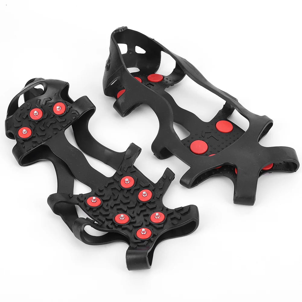 9 Teeth Climbing Crampons Anti-Slip Mountaineering Cleats Unisex Snow Claw Shoe Covers Walking Hiking Accessories